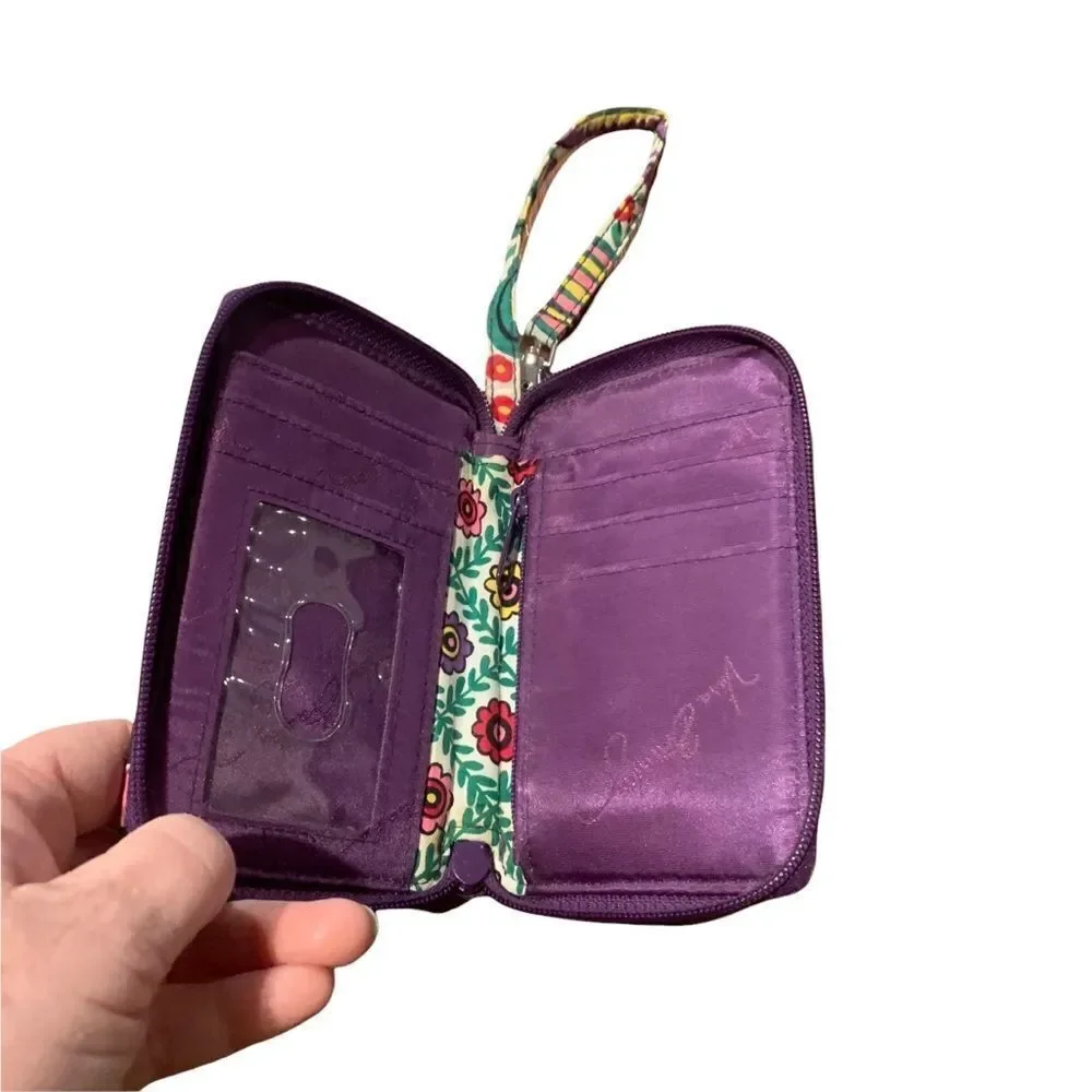 Vera Bradley Floral Wristlet Wallet Purple